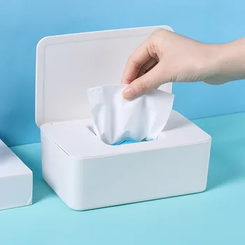 Simples e grande capacidade de poeira tampa para evitar a perda de umidade de toalha de papel molhada caixa de família do bebê toalha molhada caixa de armazenamento de caixa de tecido