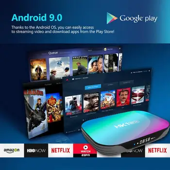 HK1 Casa a Caixa Superior ajustada do Android 9,0 Amlogic S905X34GB+128 GB wi-Fi 4K de Youtube, Dispositivo de TV inteligente 8k HD set-top box