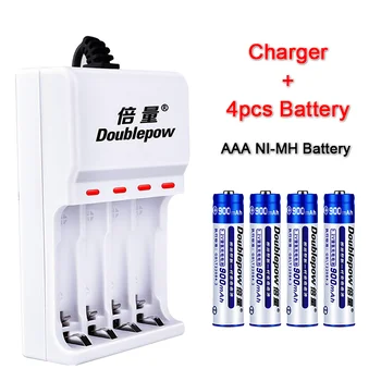 1.2 V AAA NI-MH recarregáveis da bateria 900mAh as baterias NI-MH AAA de alta qualidade e carregador