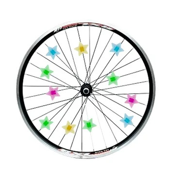 36pcs Plásticos Falou Colorido Estrelas, Decoração MTB Bicicleta Bicicleta Bicicleta Nova