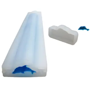 Golfinho em Forma de FDA de Silicone Sabão Molde Manual DIY Longo Tubo de Sabão Molde de Bolo de Rolo Sanduíche Modelo de Cozinha Cozimento Ferramenta