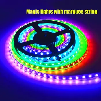 LED Strip RGB Fita de Luz LED WS2812B 5M 5050 SMD Digital 300 LED Flexível Listras Fita de LED RGB Completo Conjuntos de LED Kit