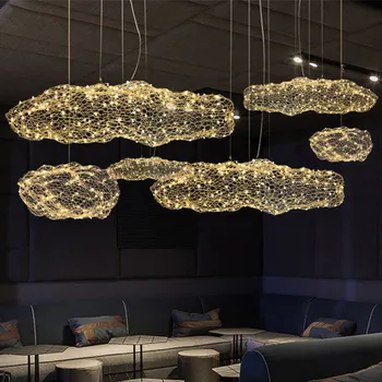 Nordic réplica lâmpada de Arte Oco da lâmpada de metal Designer Luzes Pingente Criativo Quarto de Hotel em Sala de Restaurante, Bar nuvem luminária