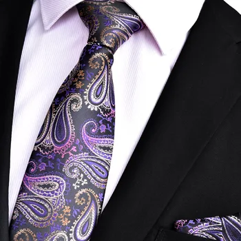 Gravata Conjunto de High-end Homens de Casamento de Terno, Camisa de Acessórios de Moda de Paisley Flor Bolso Toalha de Gravata de Duas peças, 8CM