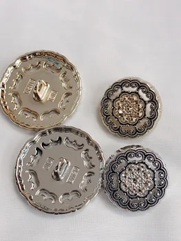 10pcs pérola botões de metal do vestuário casaco de acessórios de costura botões para roupas de artesanato de pedra de strass cobachon