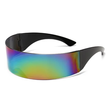 X7AE Festa Óculos Viseira Espelho de Óculos de sol a Cavalo Permeável Óculos da Moda de Óculos