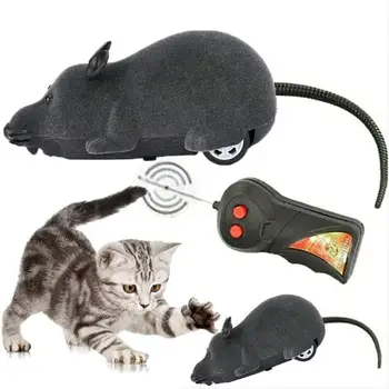 Novo Estilo sem Fio RC Ratos Gato Brinquedos de Controle Remoto Falso Mouse Novidade Gato Engraçado Jogar Mouse Brinquedos Para Gatos