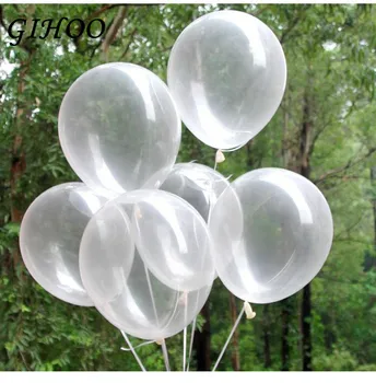 10/20/30pcs 12Inch Grossa de Clara de Balões de Látex Transparente Balões de Festa de Casamento, Aniversário, Decoração Inflável Air Bolas