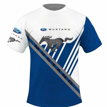 Verão 2021 novo ao ar livre 3D de impressão de T-shirt Ford Mustang T-shirt dos Homens Mustang T-shirt Motorsport camisa dos Homens off-road T-shirt