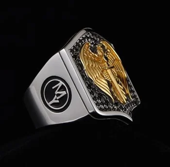 De Aço inoxidável Águia de Ouro Espada de Anel Simples Individualidade Dominadora Anéis para Homens Jóias