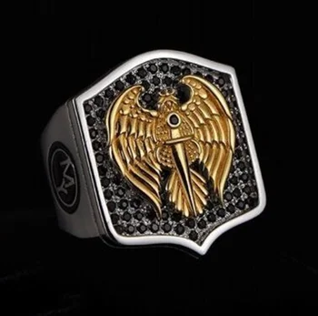 De Aço inoxidável Águia de Ouro Espada de Anel Simples Individualidade Dominadora Anéis para Homens Jóias