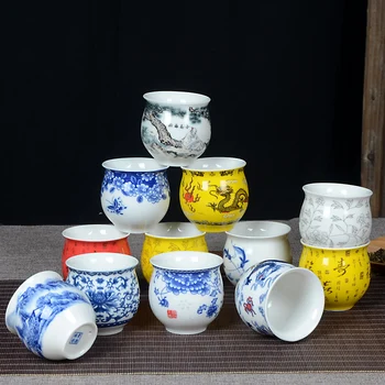 Porcelana chinesa Xícara (chá) retro cerâmica de chá isolamento duplo e anti-quente casa de Café, copos, utensílios Master cup