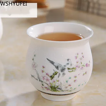 Porcelana chinesa Xícara (chá) retro cerâmica de chá isolamento duplo e anti-quente casa de Café, copos, utensílios Master cup