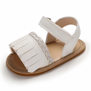 Recém-nascido de Verão, Sandálias de Borla Sola Macia Berço Sapatos de Crianças Anti-derrapante Prewalker Meninos Chinelos de quarto сандали для мальчика