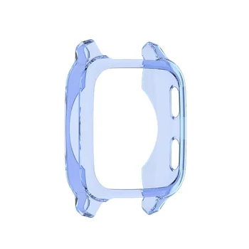 TPU Macio Caso Shell Completa do Quadro de Borda de Vidro de Protetor de Tela Para o Garmin Venu SQ Esporte Smart Watch de Proteção Tampa do pára-choque