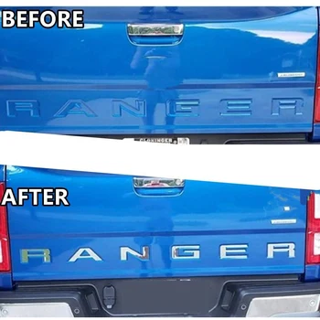 Porta traseira Inserir Letras para Ford Ranger 2019 2020, Levantadas 3D & Adesivos de Letras, Bagageira Emblemas