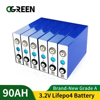 OGREEN Nova Marca 16PCS Lifepo4 Bateria de Células De 3,2 V 90AH de Alta Corrente de Descarga Pode formar 12V360AH 24V180AH 48V90AH para RV