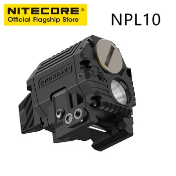 NITECORE NPL10 Tático de arma de lâmpada 635nm Laser Vermelho de Pistola de Luz de 300 Lúmens de Longo Alcance Leve e Compacta Lâmpada Com Bateria CR2