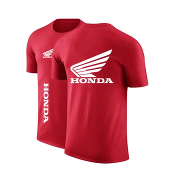 Nova Verão de Impressão 3D do Logotipo do Carro Honda Homens T-shirt Gola Redonda Punk Confortável, Impressão de manga Curta Top Casual
