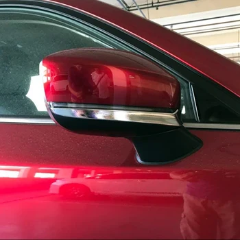 2pcs Inferior ou superior do Lado Acessórios ABS Cromado Espelho Retrovisor de Carro Tampa Guarnição Stripe para o Mazda CX-9 CX9 2016 2017 2018