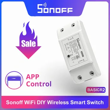 Sonoff Básica R2 Sonoff Comutador sem Fio wi-Fi DIY Módulo Remoto ON/OFF tempo Para Automação residencial Inteligente Funciona Com Alexa Atacado