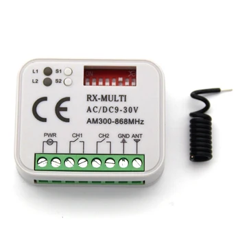Interruptor de Controle remoto do Receptor 433MHz 868MHz 390 MHz RX Multi Receptor AC/DC 9-30V 300-868MHz Portão da Garagem do Receptor da Porta
