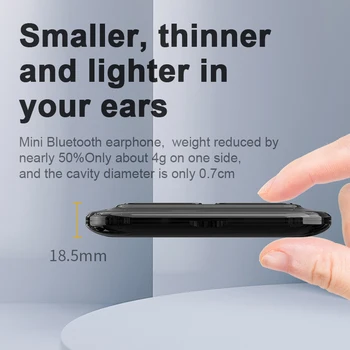 Fones de ouvido com Microfone de Esportes Impermeável TWS compatível com Bluetooth Fones de ouvido Controle de Toque sem Fio, Fones de ouvido Fones de ouvido