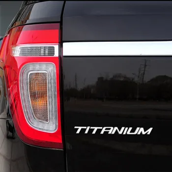 1Pcs 3D do Metal de TITÂNIO logotipo adesivo do Carro do Lado do Fender Traseira do Tronco Emblema Emblema Decalques para Ford Focus 2 Fiesta Kuga, Mondeo