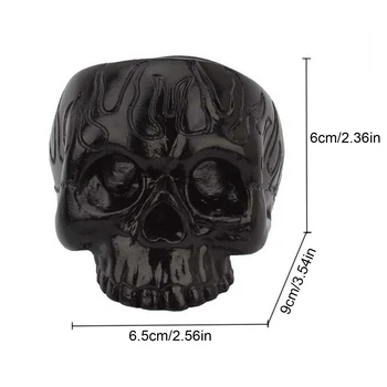 Romance Black Skull Suporte de Vela de Resina Castiçal de Terror engraçado crânio de velas Artesanato Dez
