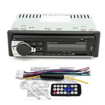 24v Carro de Áudio Estéreo bluetooth 1 din Car MP3 Player Multimídia USB MP3 FM Rádio Leitor de DOUTORADO-520 com Controle Remoto