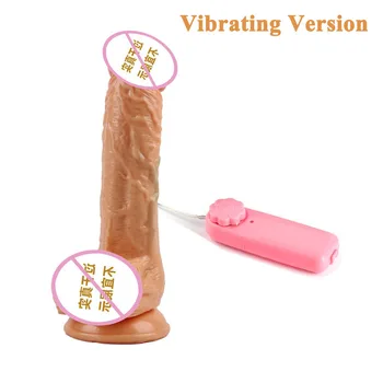 Realista Vibrador artificial do pênis Vibrador Vibradores de carregamento USB Pênis com ventosa Pau Vibrando Produtos para Adultos brinquedos sexuais da mulher