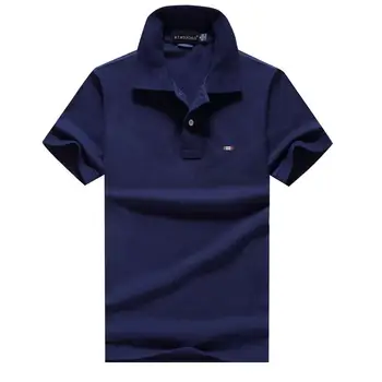 Qualidade superior 2020 Verão masculina de manga curta polo camisas algodão de marca de cor sólida mens tops da moda mens vestuário XS-4XL