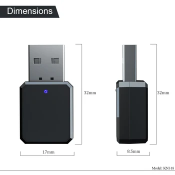Mini USB sem Fio Bluetooth compatíveis com Áudio 5.1 Adaptador Receptor de Música Altifalantes Mãos-livres 3,5 mm Estéreo do Carro Adaptador