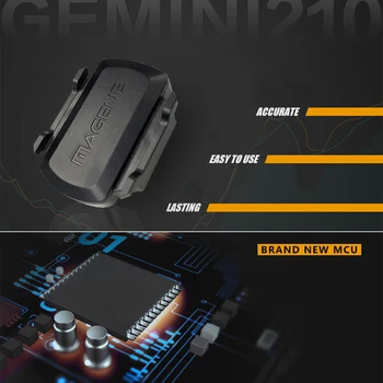 Magene Gemini 210 S3+ ANT+ de Velocidade Sensor de Cadência de Bicicleta Computador Dual Sensor de Computador de Bicicleta com wi-Fi para Garmin Bryton Strava