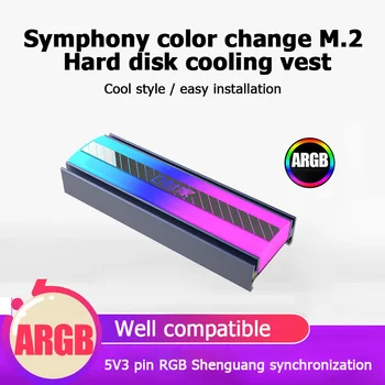 M. 2 SSD Dissipador de Calor Passivo de Refrigeração do Radiador 5V 3 ARGB 2280 Disco Rígido de Estado Sólido Cooler Almofada Térmica de Arrefecimento Passivo