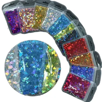 Ultrathin Laser de Unhas de Paetês Coloridos Holographics Flocos Paillette Para Unhas DIY de Ouro,Cortadores de Estrelas, coração, Glitter Fatia de Lantejoulas &