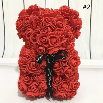 Rosa Urso de Flores Artificiais Rosas ursinho de Pelúcia Unicórnio Aniversário, Natal, dia dos Namorados-Presente para a Namorada de Decoração de Casamento