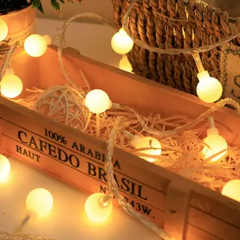 A Energia da bateria LED Esférica Guirlanda de Fadas Luz Cadeia Estrelas Impermeável ao ar livre Luzes de Natal, Dia da Festa de Casamento Decoração