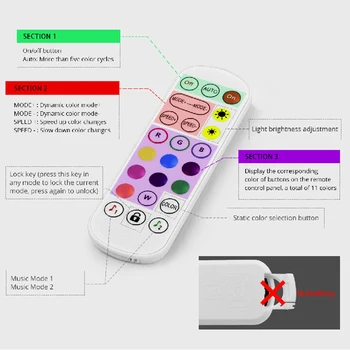 5V/12V USB LED RGB Controlador de Bluetooth de Energia Para TV, luz de fundo led strip RGB Controlador Remoto de Luz a Magia de Casa colorida