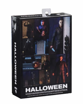 Michael Myers Figura NECA Figura de Halloween, Brinquedo Final de Horror Figura Dom de Abóbora Com Luz Led 18cm