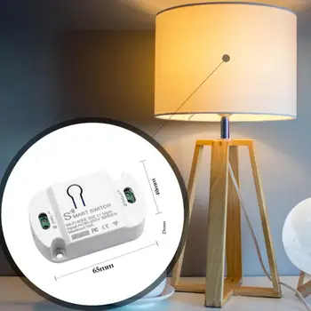 10A wi-Fi Interruptor de Domotica Smart Switch Timer DIY de Switches sem Fio Smart Casa de Automação Compatível com Tuya Alexa Inicial do Google