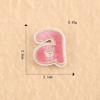 De a a Z inglês Letras do Alfabeto Patches de Ferro no Bordado Patches de Costura Adesivos de Crachás para Crianças, Roupas de Bebê Jeans