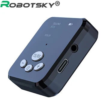 Bluetooth 5.0 Transmissor de Áudio do Receptor de 3.5 mm Jack AUX USB Dongle Música sem Fio Adaptador Para Carro PC TV Fones de ouvido alto-Falante