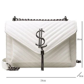 Luxo Saco de Ombro Senhoras Sac Principal Vintage Borla Aba Messenger Bag Branco Crossbody Sacos para as Mulheres Designer de Bolsas Cadeias
