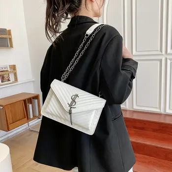 Luxo Saco de Ombro Senhoras Sac Principal Vintage Borla Aba Messenger Bag Branco Crossbody Sacos para as Mulheres Designer de Bolsas Cadeias