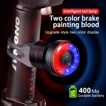 Moto lanterna traseira Com Base Bicicleta Inteligente de Freio Automático de Detecção de Luz IPx6 Impermeável Carga USB Moto Luz Traseira da Bicicleta Lâmpada de Advertência