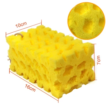 Extra Grande Carro-Lavagem Esponja Macia Amarelo, Anti-abrasão Esponja de Limpeza de Coral Esponja de Lavar Limpa Bloco de Favo de mel