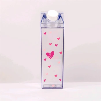 500ml Claro Plástico Embalagem de Leite de Garrafa de Água Reutilizável Estanque Transparente Esporte Copo do Suco Acampamento ao ar livre Copos de BPA Livre