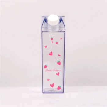 500ml Claro Plástico Embalagem de Leite de Garrafa de Água Reutilizável Estanque Transparente Esporte Copo do Suco Acampamento ao ar livre Copos de BPA Livre