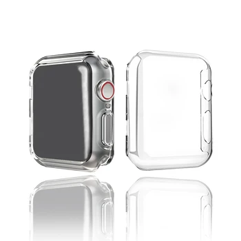 Case Para Apple Assista 5 4 3 2 1 40MM 44MM 360 Clara TPU Cover de Caso Completo Para o Iwatch 5 4 3 2 1 38 42MM